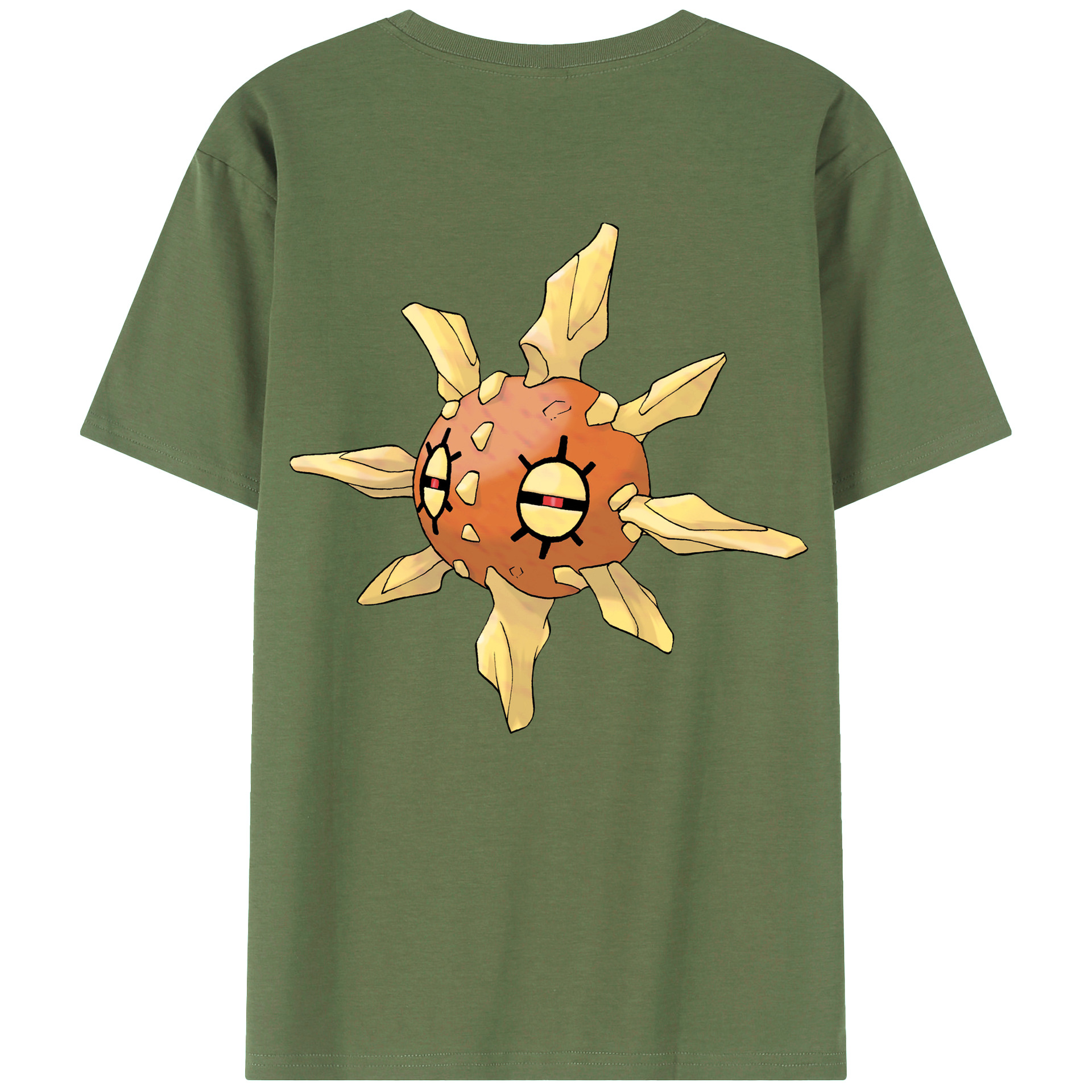 （画像用） ポケットモンスター Pokémon 綿100％ メンズ半袖Tシャツ（バックプリント） 通気性
